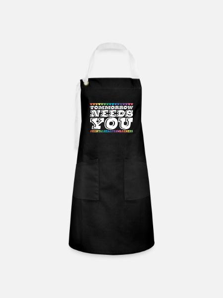 Mental Health Awareness - Artisan Apron - black/white