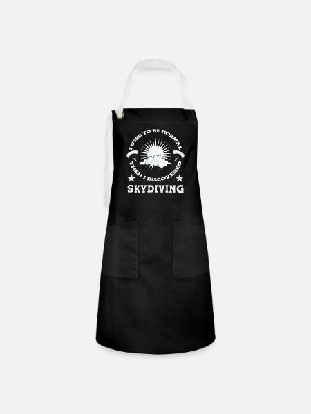 Skydiving Skydive Skydiver - Artisan Apron - black/white