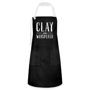 Trap Shooting Clay Shooting - Artisan Apron - black/white - Front