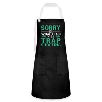 Trap Shooting Clay Shooting - Artisan Apron - black/white - Front