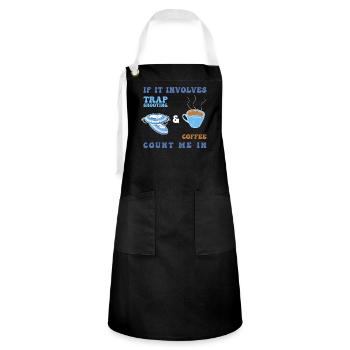 Trap Shooting Clay Shooting - Artisan Apron - black/white - Front