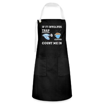 Trap Shooting Clay Shooting - Artisan Apron - black/white - Front