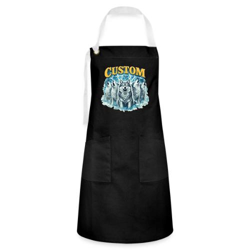 Custom Wolf Pack Howling Moon Vintage Wilderness - Artisan Apron