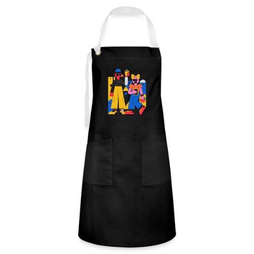 Bold Geometric Duo Pop Art - Artisan Apron