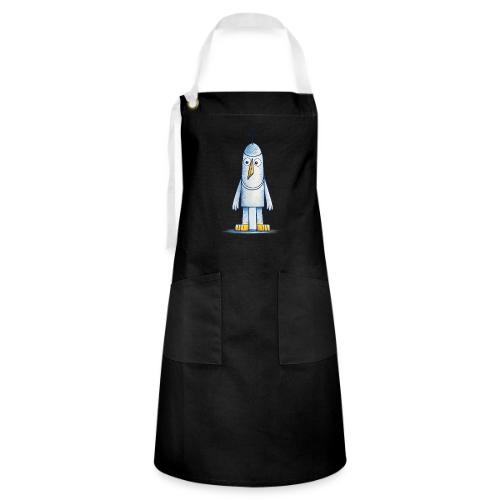Funny Doodle Bird Character - Artisan Apron