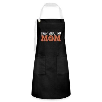 Trap Shooting Clay Shooting - Artisan Apron - black/white - Front