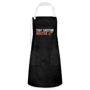 Trap Shooting Clay Shooting - Artisan Apron - black/white - Front