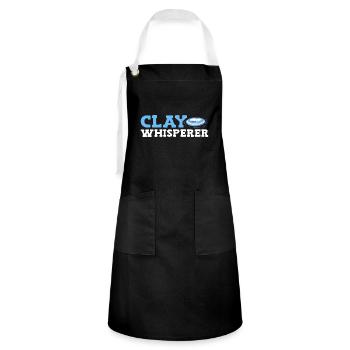 Trap Shooting Clay Shooting - Artisan Apron - black/white - Front