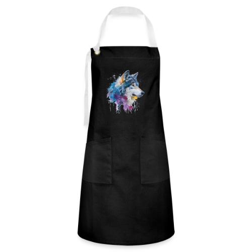 Splash-Art Wolf Head - Artisan Apron
