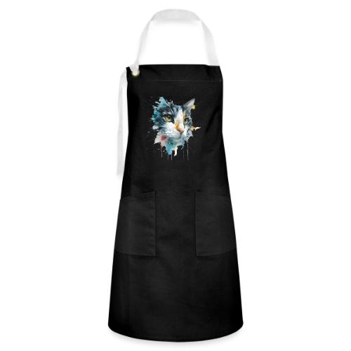 Watercolor cat face - Artisan Apron