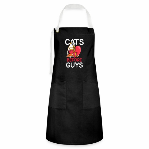two cats before guys heart anti valentines day - Artisan Apron