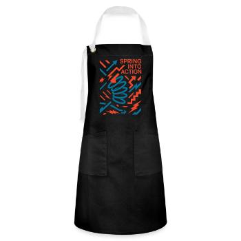 Spring into Action - Artisan Apron - black/white - Front