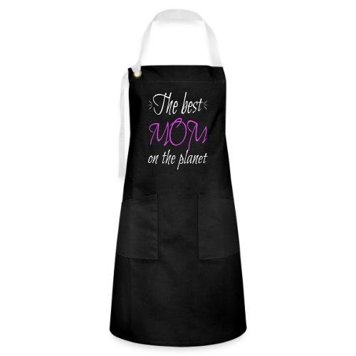 The Best Mom on the Planet - White Print and Decor - Artisan Apron