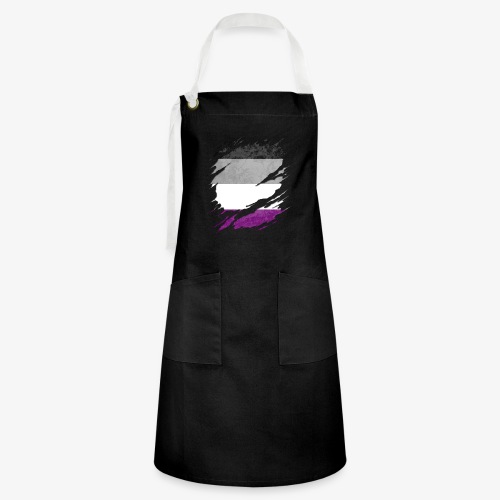 Asexual Pride Flag Ripped Reveal - Artisan Apron