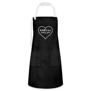 BABY GIRL - Artisan Apron - black/white - Front
