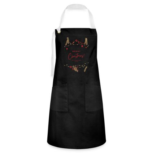 Merry Christmas Typography Design - Artisan Apron