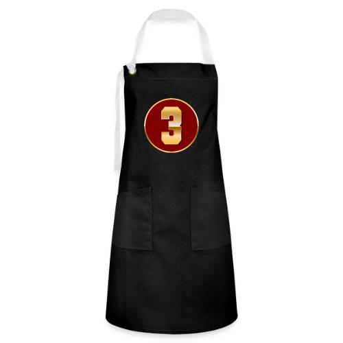 Number 3 in Gold Varsity Font - Artisan Apron