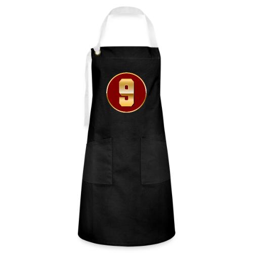 Number 9 in Gold Varsity Font - Artisan Apron