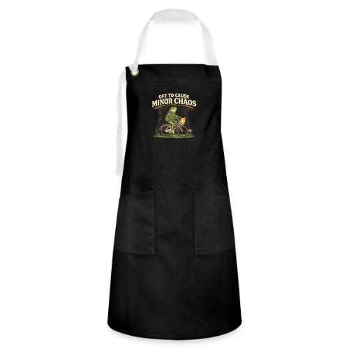 Minor Chaos Vintage Frog and Cat on Bicycle - Artisan Apron