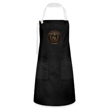 The Future is Steampunk - A Steampunk Design - Artisan Apron - black/white - Front