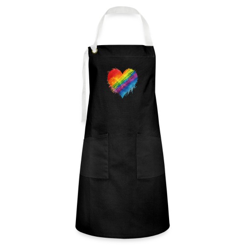 Watercolor Rainbow Pride Heart - LGBTQ LGBT Pride - Artisan Apron