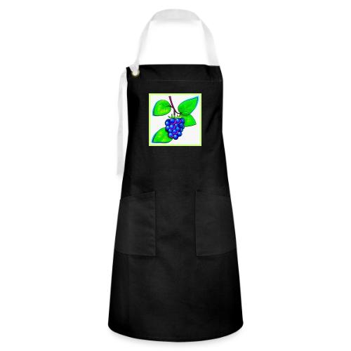 Vibrant Blueberry Pop Art - Artisan Apron
