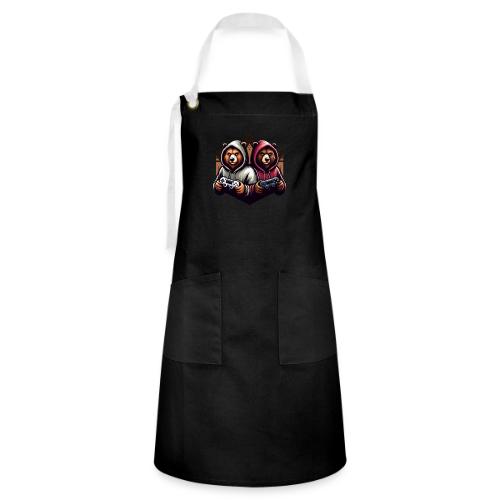 2 grizzlies gamer bears - Artisan Apron