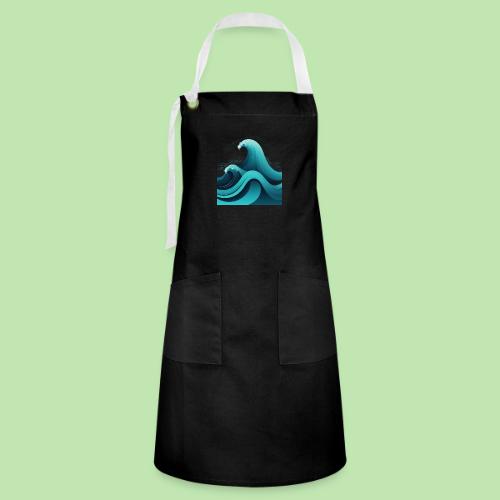 Dynamic Ocean Wave Illustration - Artisan Apron