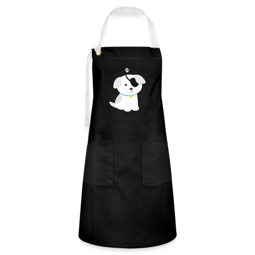 Dog with a pirate eye patch doing Vision Therapy! - Artisan Apron