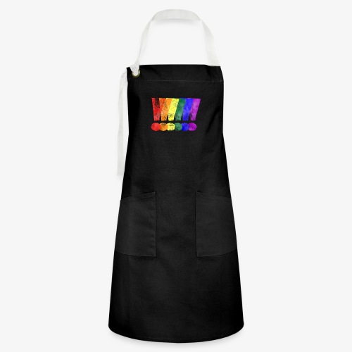 Distressed LGBT Gay Pride Exclamation Points - Artisan Apron