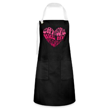 Cat People Are My People - Artisan Apron - black/white - Front