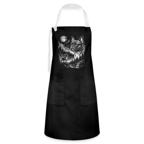 Vintage French Bulldog Moon Howling Tee - Artisan Apron
