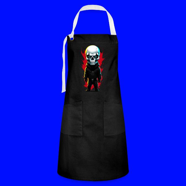 Little man with skull