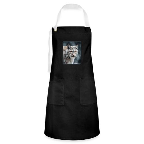 Lynx Portrait Piercing Eyes Design - Artisan Apron