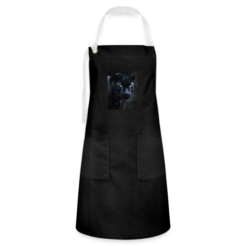 Black Panther Glowing Eyes Design - Artisan Apron