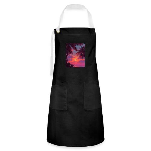 Tropical Sunset Palm Silhouette Design - Artisan Apron