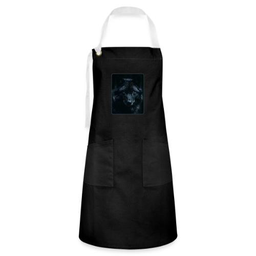 Black Wolf Intense Eyes Portrait Design - Artisan Apron