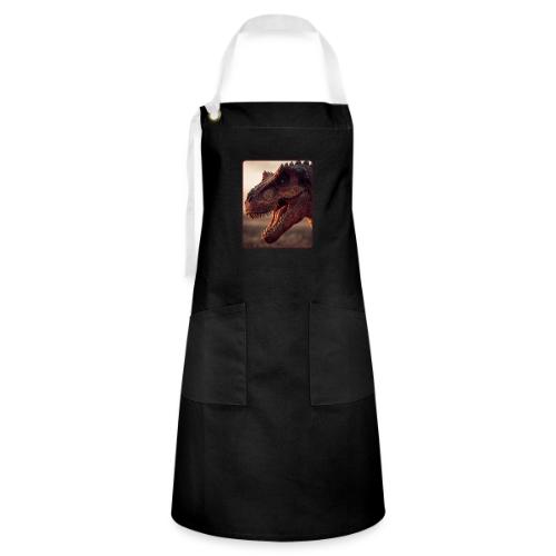 T Rex Roaring Close-Up Design - Artisan Apron