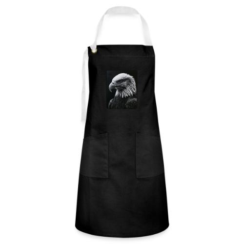 Black White Bald Eagle Design - Artisan Apron