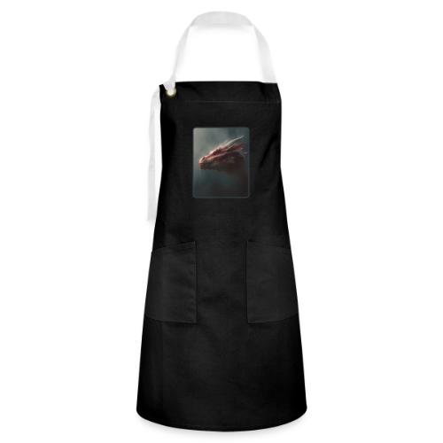 Red Dragon Fog Portrait Design - Artisan Apron