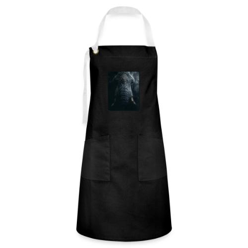 Shadow Elephant Intense Eyes Design - Artisan Apron