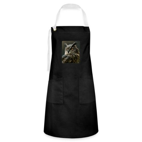 Eurasian Eagle Owl Portrait Design - Artisan Apron