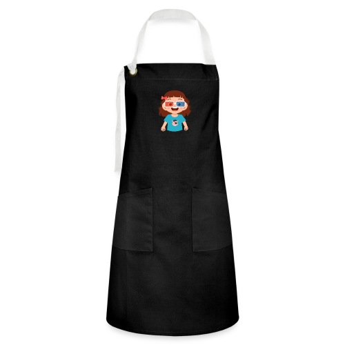 Girl red blue 3D glasses doing Vision Therapy - Artisan Apron