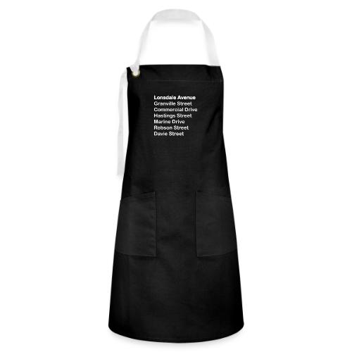 Street Names White Text - Artisan Apron