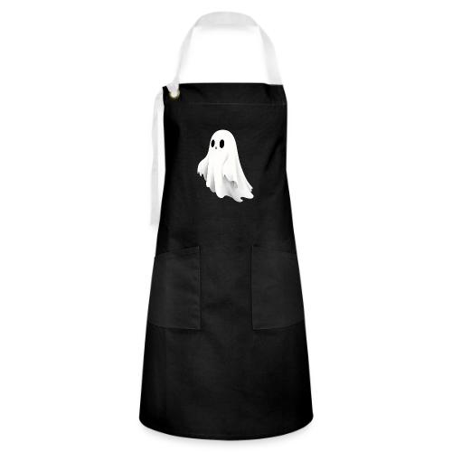 Cute Ghost Cartoon Design - Artisan Apron