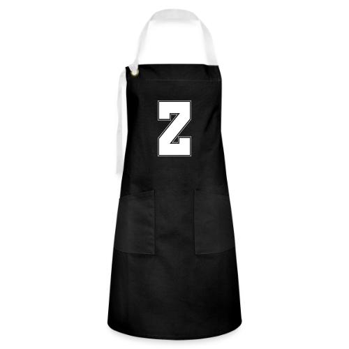 White Letter Z – Varsity Alphabet Monogram - Artisan Apron