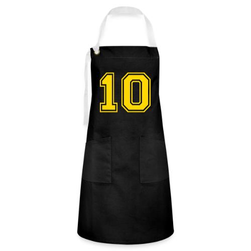 Number 10 in a classic athletic collegiate font - Artisan Apron
