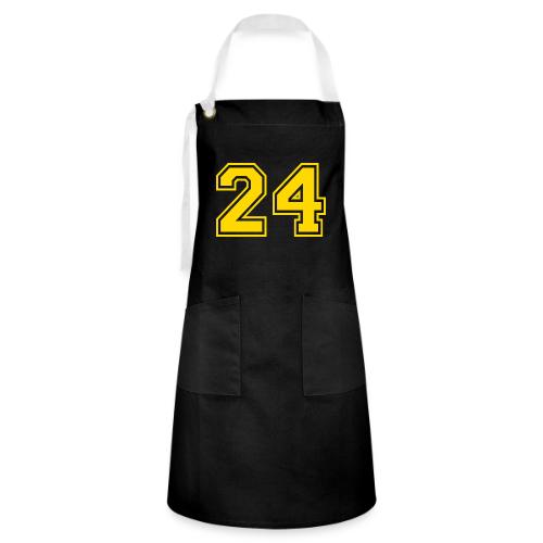 Number 24 in a classic athletic collegiate font - Artisan Apron