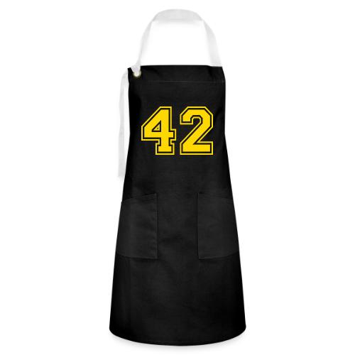 Number 42 in a classic athletic collegiate font - Artisan Apron