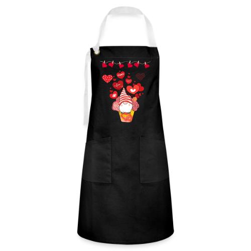 Design wrapped in love hearts, vibrating in love. - Artisan Apron